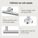 Thumbnail 5 de FORIOUS Towel Bar Wall Mounted 32 Inch Chrome 📦