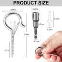 Thumbnail 4 de FSAH 50 Pack Screw-in Hooks for Outdoor Lights 🔧