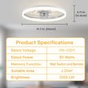 Thumbnail 5 de Fszdorj 20" Ceiling Fan with LED light 💡🌀