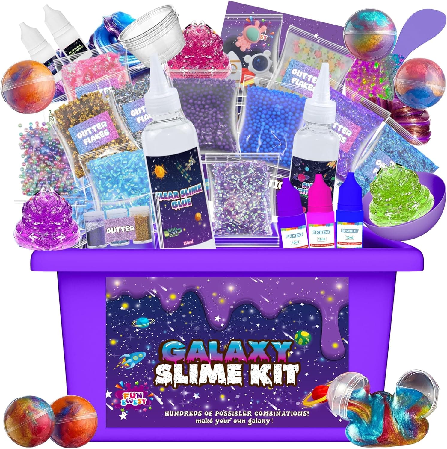 Funewest Mini Galaxy Slime Kit for Kids 🎨
