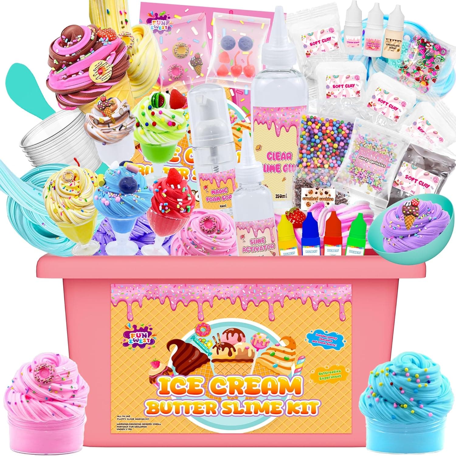 Funewest Slime Kit Mini Fluffy Butter Slime — 30+ pieces 🧸