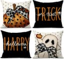 Thumbnail principal de FUYUCHEN Happy Halloween Pillow Covers 18x18 in 🎃