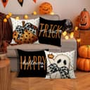 Thumbnail 2 de FUYUCHEN Happy Halloween Pillow Covers 18x18 in 🎃