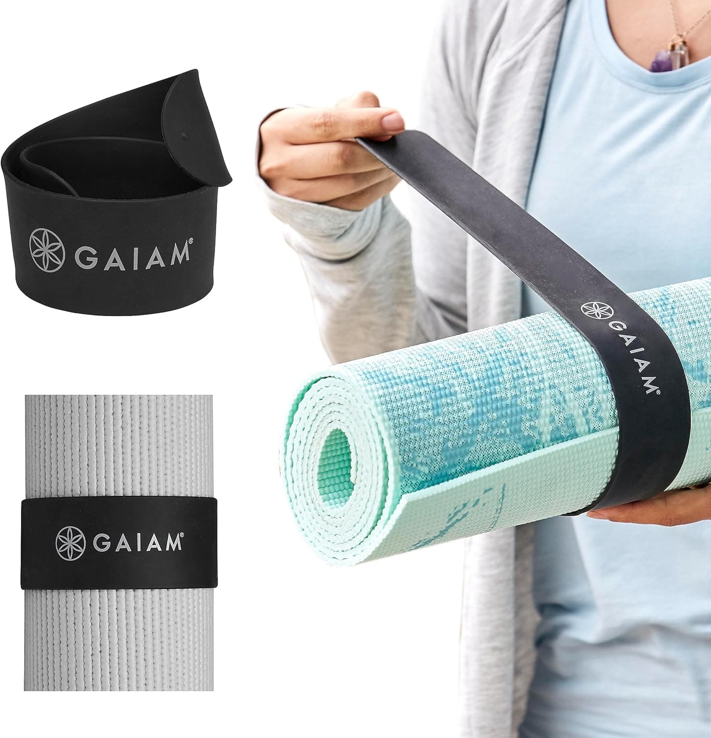 Gaiam Yoga Mat Strap Slap Band for Secure Travel 🧶