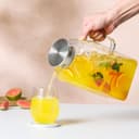 Thumbnail 3 de 1 Gallon Square Glass Pitcher with Lid and Spout 🥤