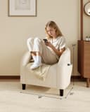 Thumbnail 2 de GarveeHome Accent Chair Boucle Barrel Round Armchair 🪑