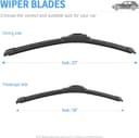 Thumbnail 4 de Gavimnal 22" + 19" silicone wiper blades set 🚗