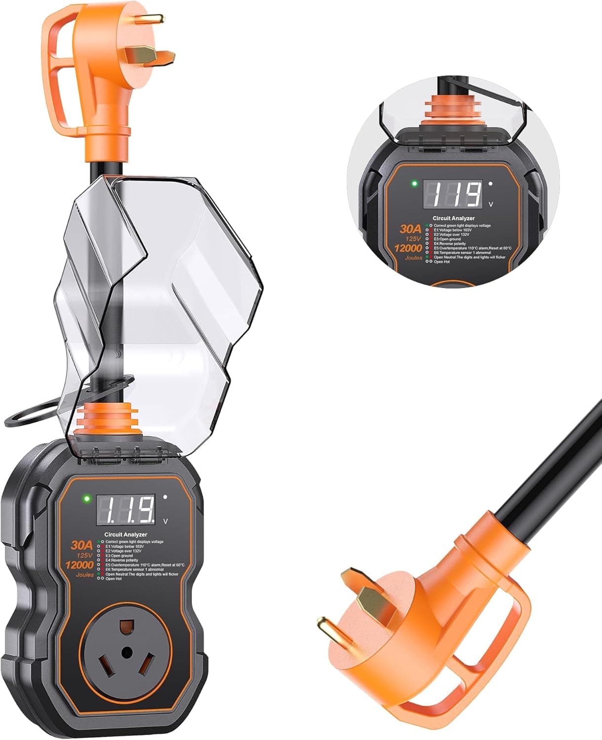 GEARGO RV Surge Protector 30 Amp with 12000J 🔌