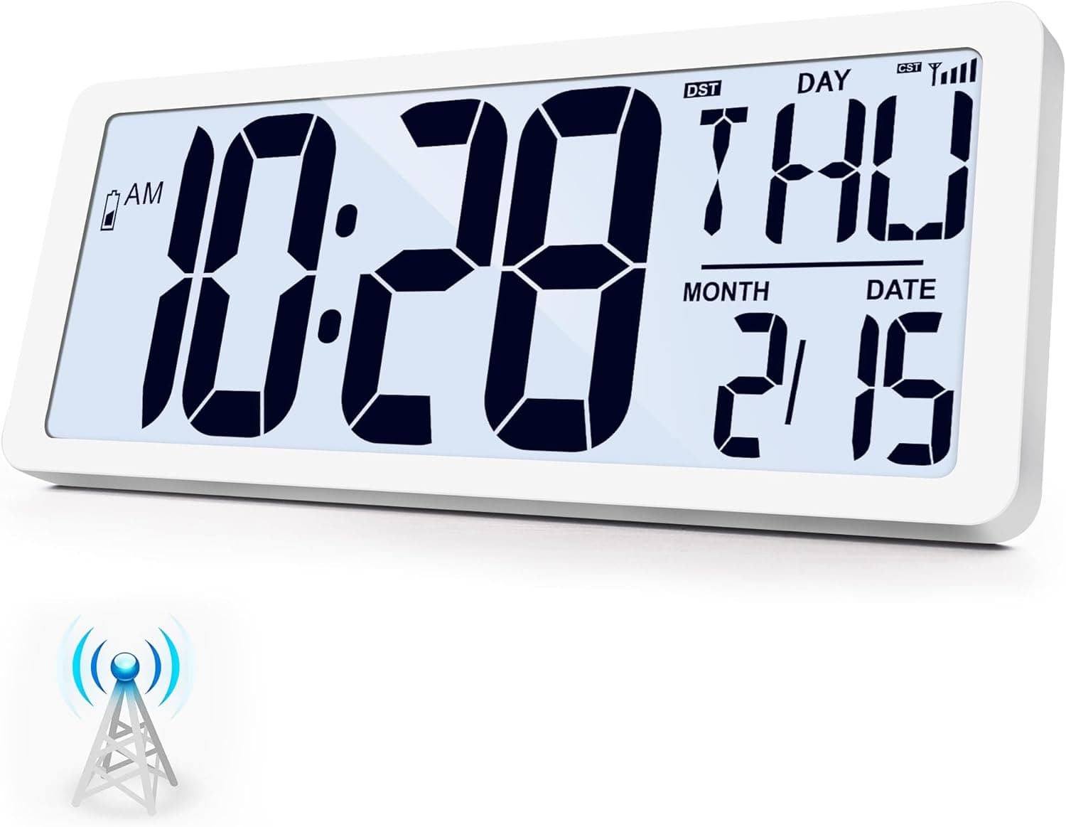 GEELION Atomic Clock 15" digital wall clock 📺