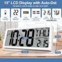 Thumbnail 4 de GEELION Atomic Clock 15" digital wall clock 📺