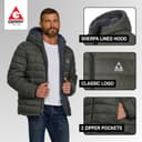 Thumbnail 6 de Gerry Puffer Jacket Men Sherpa Lined Hooded Coat 🧥