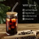 Thumbnail 2 de Glass Cups with Bamboo Lids 16 oz set of 12 🥤