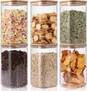 Thumbnail principal de Glass Storage Jars 50 oz 6-Pack airtight canisters 🍶