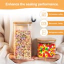 Thumbnail 5 de Glass Storage Jars 50 oz 6-Pack airtight canisters 🍶