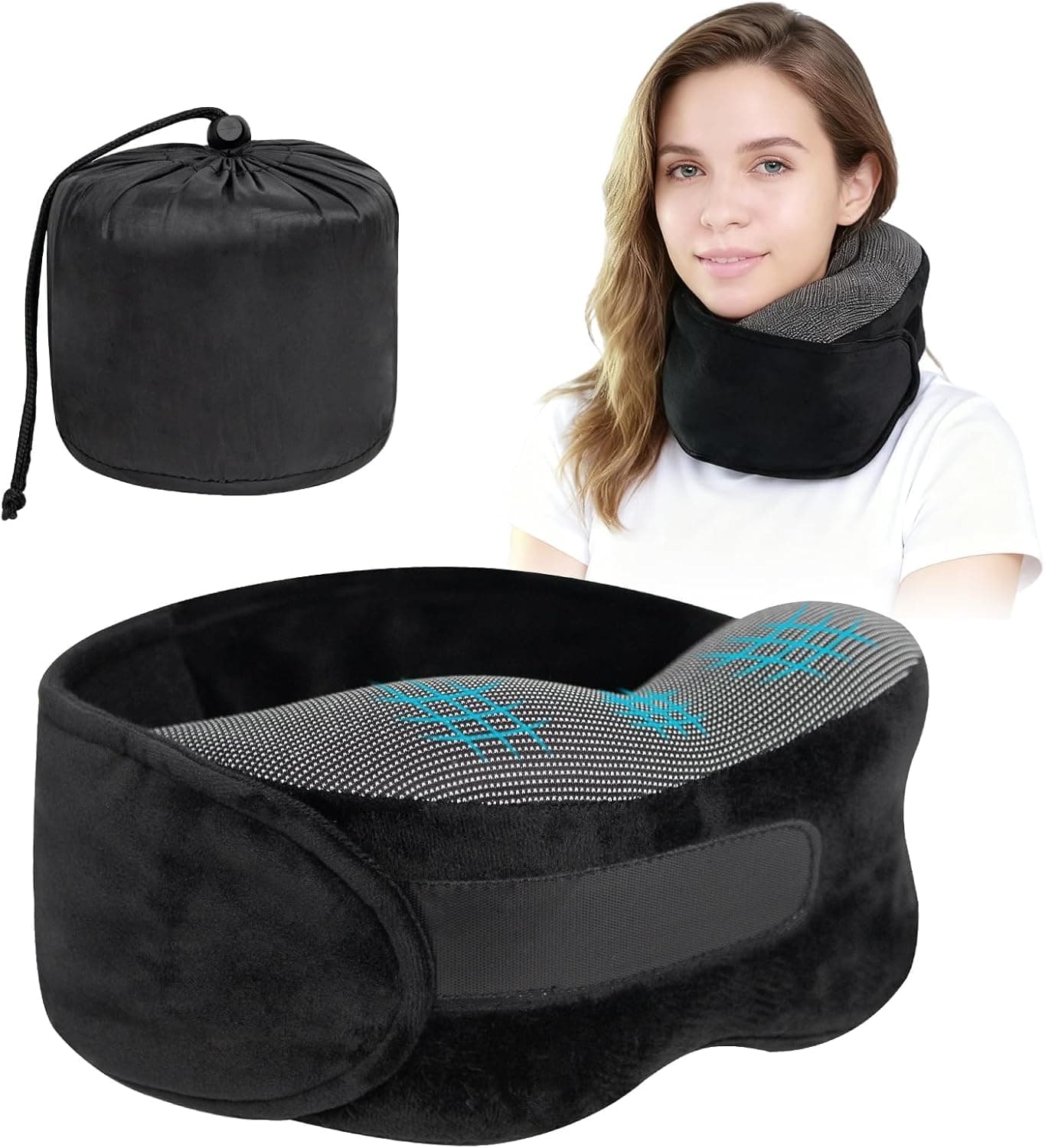 Gliterra Memory Foam Neck Pillow M-L for Travel ✈️
