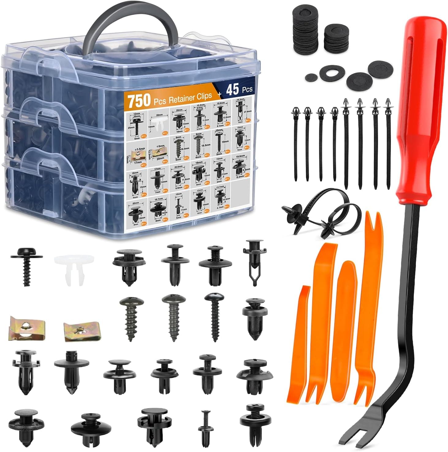 GOOACC 795Pcs Push Retainer Clips Assortment 🚗