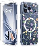 Thumbnail principal de GVIEWIN iPhone 17 Pro Max clear floral MagSafe case 📱