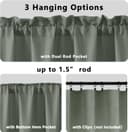 Thumbnail 3 de Gwine Sage Green Curtains 72" 2-panel set 🪟