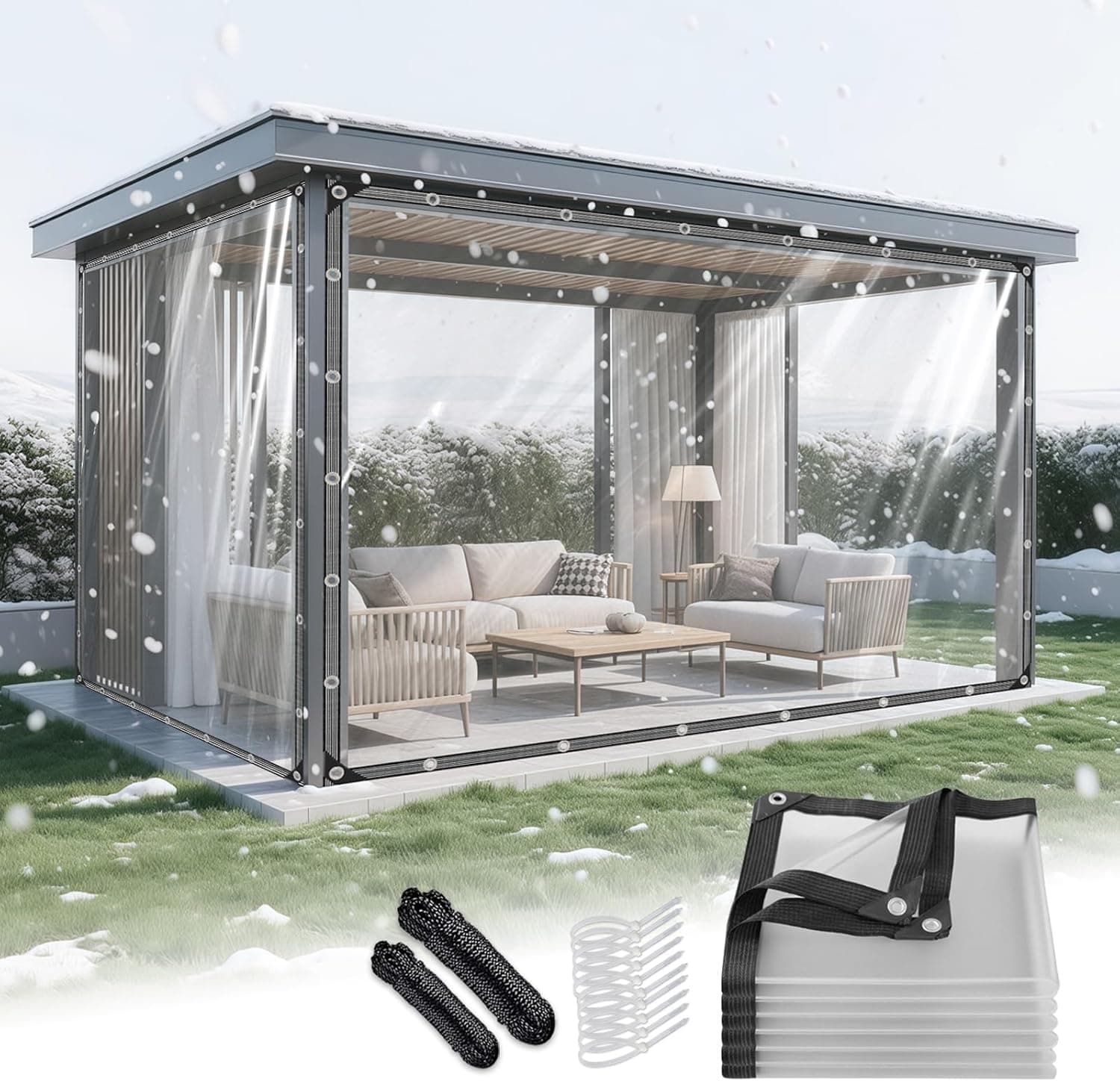 GZXAGZJ 14 MIL Clear Vinyl Tarp 4x8 ft Waterproof Cover 🏕️