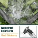 Thumbnail 3 de GZXAGZJ 14 MIL Clear Vinyl Tarp 4x8 ft Waterproof Cover 🏕️