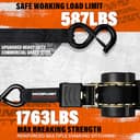 Thumbnail 3 de Haccoplanet Retractable Ratchet Straps 10 ft, 1763 lb 🧰