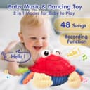 Thumbnail 2 de hahaland Crawling Musical Crab toy for 12-18 months 🧸