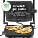 Thumbnail 2 de Hamilton Beach Panini Press & Indoor Grill 8" x 10" Chrome 🍔