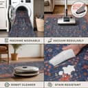 Thumbnail 3 de Hazo Haus Oversized Floral Rug 10x14 in Navy 🧶