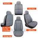 Thumbnail 7 de HChengkikz Style1 5-Piece Car Seat Covers, Grey 🚗