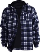 Thumbnail 1 de Heavy Thick Flannel Plaid Jacket Sherpa Fleece Lined Hoodies for Men Zip Up Winter Warm Coat Buffalo Zipper Sweatshirt 🧥