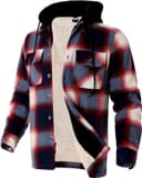 Thumbnail 4 de Heavy Thick Flannel Plaid Jacket Sherpa Fleece Lined Hoodies for Men Zip Up Winter Warm Coat Buffalo Zipper Sweatshirt 🧥