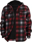Thumbnail 5 de Heavy Thick Flannel Plaid Jacket Sherpa Fleece Lined Hoodies for Men Zip Up Winter Warm Coat Buffalo Zipper Sweatshirt 🧥