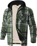 Thumbnail 6 de Heavy Thick Flannel Plaid Jacket Sherpa Fleece Lined Hoodies for Men Zip Up Winter Warm Coat Buffalo Zipper Sweatshirt 🧥