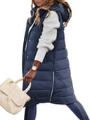 Thumbnail principal de HEEKPEK Womens Puffer Vest Hooded long quilted coat 🧥