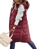 Thumbnail 1 de HEEKPEK Womens Puffer Vest Hooded long quilted coat 🧥