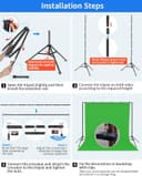 Thumbnail 4 de Hemmotop Backdrop Stand 10x8ft adjustable photography backdrop kit 🎥