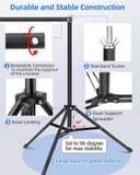 Thumbnail 5 de Hemmotop Backdrop Stand 10x8ft adjustable photography backdrop kit 🎥