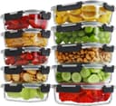 Thumbnail principal de HOMBERKING 10 Pack Glass Meal Prep Containers 36oz/14oz 🍱