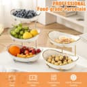 Thumbnail 1 de HOMKULA Ceramic 3-Tier Fruit Bowl for Countertop 🍽️