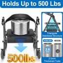 Thumbnail 1 de HOMLAND Bariatric Rollator Walker 500 lb capacity 🚶♂️