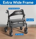 Thumbnail 2 de HOMLAND Bariatric Rollator Walker 500 lb capacity 🚶♂️