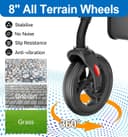 Thumbnail 4 de HOMLAND Bariatric Rollator Walker 500 lb capacity 🚶♂️