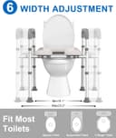 Thumbnail 1 de HOMLAND Raised Toilet Seat Adjustable 4‑Height 400 lb 🚽