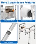 Thumbnail 5 de HOMLAND Raised Toilet Seat Adjustable 4‑Height 400 lb 🚽