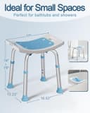 Thumbnail 2 de HOMLAND Shower Chair 400 lb adjustable shower stool 🚿