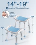 Thumbnail 3 de HOMLAND Shower Chair 400 lb adjustable shower stool 🚿