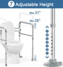 Thumbnail 2 de HOMLAND Toilet Safety Rails 350 lb foldable 🚽
