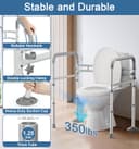 Thumbnail 4 de HOMLAND Toilet Safety Rails 350 lb foldable 🚽
