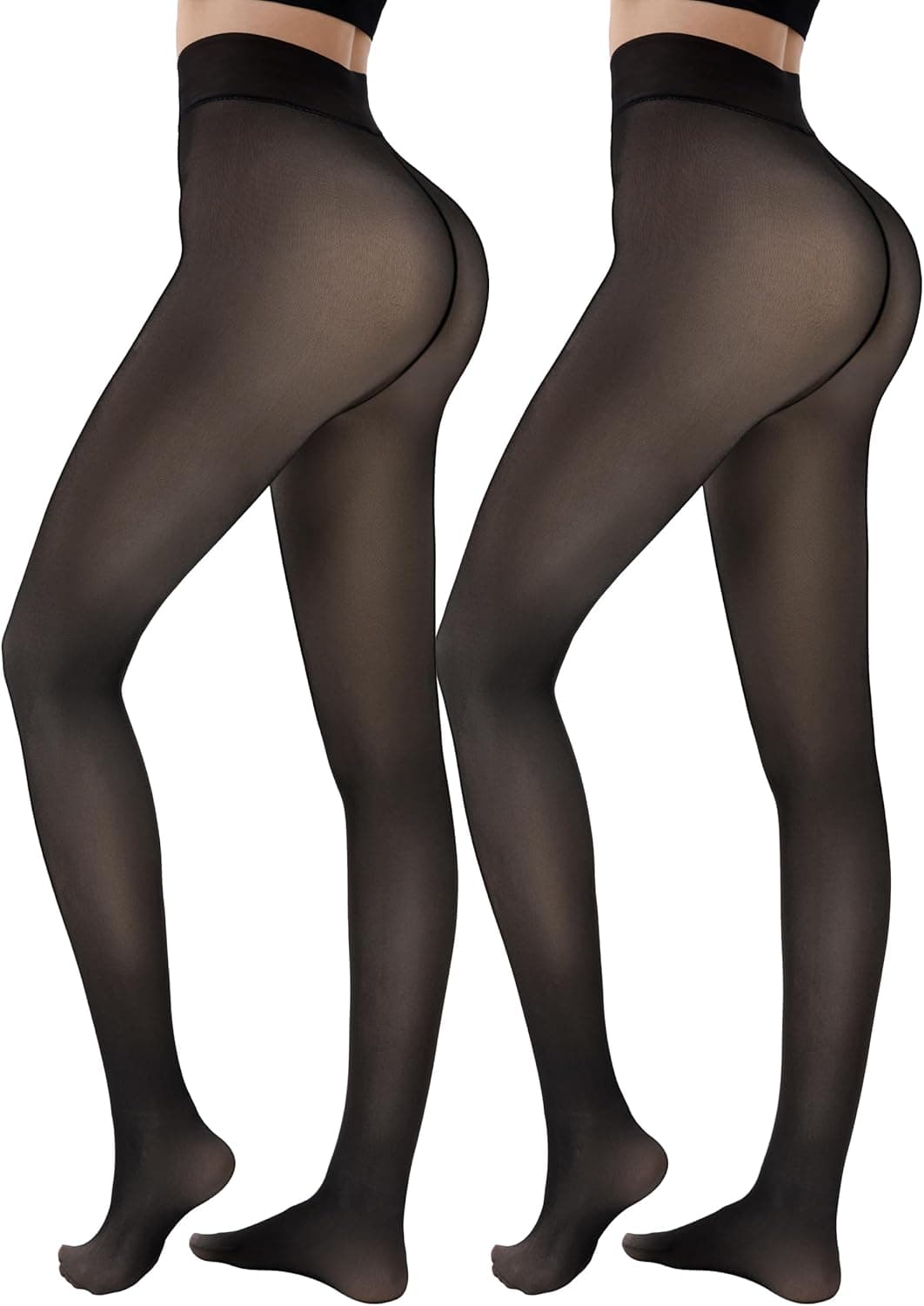 HONGTEYA Fleece Lined Tights 2 Pairs 🧦