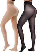 Thumbnail 1 de HONGTEYA Fleece Lined Tights 2 Pairs 🧦